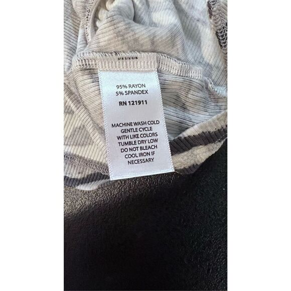 LNA WOMENS RUCHED RIBBED MINI SKIRT GREY ZEBRA PRINT SIZE S NEW P1-45 - Picture 11 of 11